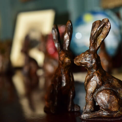 Finished Hare Bronze Cast