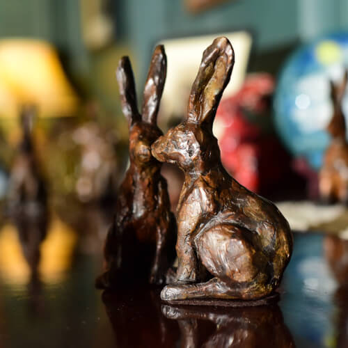 Finished Hare Bronze Cast