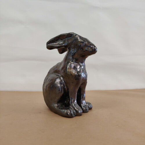 Hare figure in bronze